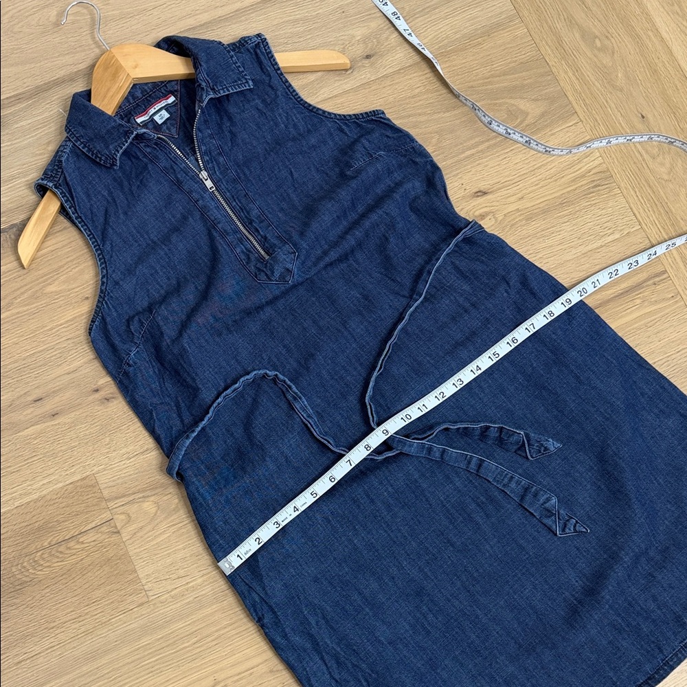 Tommy Hilfiger Navy Sleeveless Denim Mini Dress medium - Picture 10 of 11